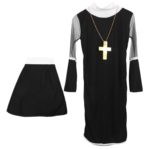 Holibanna 1 Set Damen Nonne Halloween Kostü Cosplay Outfit Für Erwachsene Verkleidung Für Halloween Karneval Und Kostümpartys von Holibanna