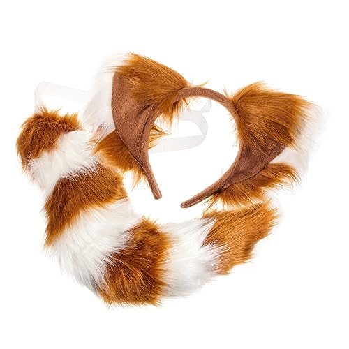 Holibanna 1 Set Fuchs Stirnband Tierschwanz Katze Fuchs Hundeohren Wolf Finde Den Fuchs Foxy Kostüm Zubehör Katzenkostüm Fuchskostüm Pailletten Halloween von Holibanna