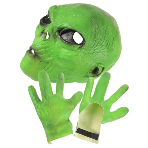 Holibanna 1 Set Party-alien-maske, Gruselige Alien-maske, Realistische Alien-maske, Erwachsene Alien-maske Für Halloween Mit Handschuhen von Holibanna