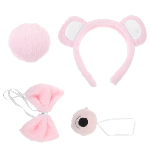 Holibanna 1 Set Stirnband Zubehör Das Tier Tiere Ohr Stirnband Tier Bär Kostüm Bär Kostüm Zubehör Cosplay Bär Kostüm Tier Kostüm Zubehör Kunststoff Rosa von Holibanna