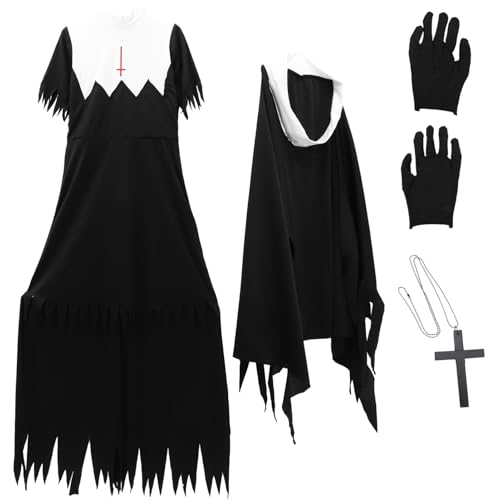 Holibanna 1 Stück Halloween-Nonnenkostüm Für Frauen Böse Partyuniform Erwachsenenkostüm Halloween-Dekoration von Holibanna