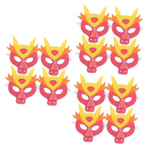 Holibanna 12 Stk Kindermaske Zum Jahr Des Drachen Lustige Maske Für Party Cosplay-maske Dekorative Maske Tiermaske Für Party Drachenmaske Für Kleinkinder Cosplay-drachenmaske Eva von Holibanna