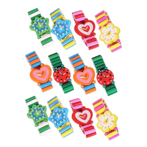 Holibanna 12 Stück Teiliges Bunte Holzspielzeug Uhren mit Kreativem Cartoon Design Leicht und Tragbar Kinderfreundliche Armbanduhren für Jungen und Mädchen als Partygeschenke und Holibanna 12 Stück Teiliges Bunte Holzspielzeug Uhren mit Kreativem Cartoon Design Leicht und Tragbar Kinderfreundliche Armbanduhren für Jungen und Mädchen als Partygeschenke und von Holibanna