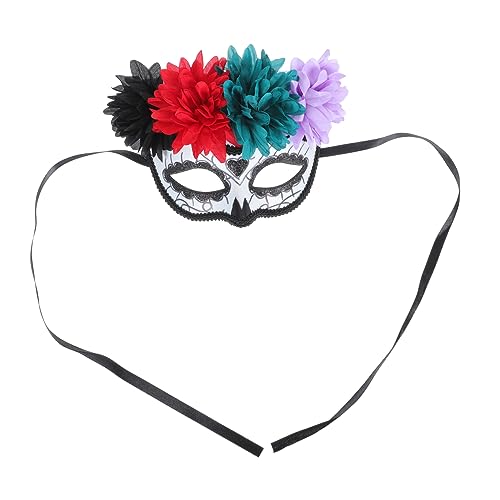 Holibanna Halloween-maskenmaske 1 Stück Kunststoff-halbmaske Mit Blumenmuster Sicher Und Bequem Für Frauen Maske Für Karneval von Holibanna