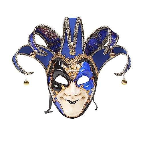 Holibanna 1Stk Retro-Clown-Maske masken halloween Halbgesichts-Maskerade-Maske LED-Maske leuchtende Maske halloween masken halloweenmaske Maskerade-Maske Clown Halloween-Clown-Maske Blue von Holibanna