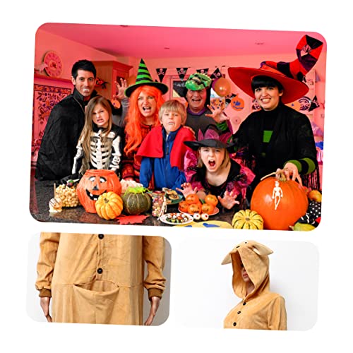 Holibanna 1stk Känguru-strampler Halloween-cosplay-outfit Kostüm Mit Schnallendesign Overalls Halloween-overall Bezaubernder Overall Einteiliges Kostüm Tierkostüm Khaki Crystal-samt-stoff von Holibanna