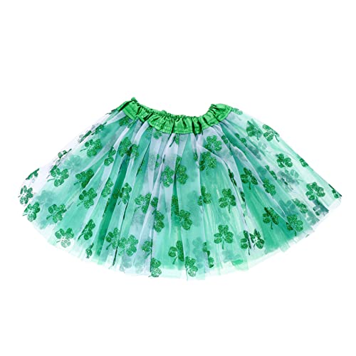 Holibanna 1stk Klee Netz Kleid -tutu-kleid Kleines Mädchen Patricks Day Outfits Kleine Mädchen Tutu-rock St. Patricks-day-kostüm St. Patricks-day-rock Gazerock Gittergewebe Green von Holibanna