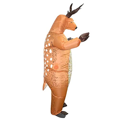 Holibanna 2 Sätze Elch aufblasbarer Anzug Dekor Aufblasbares Aufblaskostüm inflatable costume tierkostüme kleider ballkleid Cosplay-Overall lustiges Hirschkostüm 190t Polyester Light Brown von Holibanna