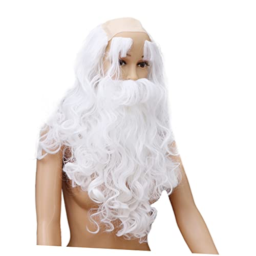 Holibanna 2 Sätze Santa Claus Cosplay mit Weißem Langem und Augenbrauen Teiliges Perücken für Weihnachtsmann Kostüm Hautfreundlich Geeignet für Party Fasching Halloween und Feierlichkeiten Holibanna 2 Sätze Santa Claus Cosplay mit Weißem Langem und Augenbrauen Teiliges Perücken für Weihnachtsmann Kostüm Hautfreundlich Geeignet für Party Fasching Halloween und Feierlichkeiten von Holibanna