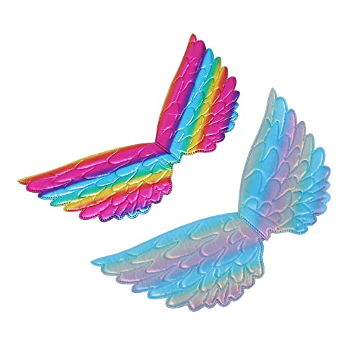 Holibanna 2 Stk Flügel verkleidung faschingskostüme accessoires fasching fasnachtskostüme wings costume faschingsaccessoires Kostümzubehör für Bronzierender Stoff von Holibanna