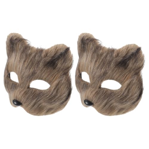 Holibanna 2 Stk Tierische Maske Maskerade Masken Fuchs Tiermaske Für Cosplay Cosplay-tiermaske Tiermaske Für Party Kostüm-party-maske Cosplay-partymaske Cosplay-maske Plastik von Holibanna