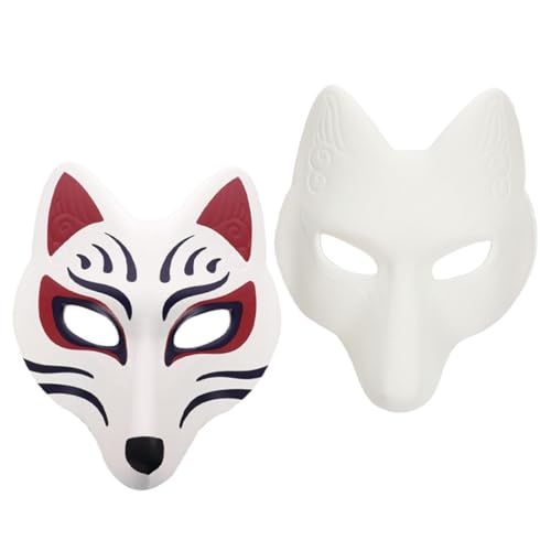 Holibanna 2 Stück DIY Teiliges Fuchs Gesichtsmaske aus Unbemalt Blanko Masken für Halloween Party Cosplay Handbemalbar für Jugendliche und DIY Kunstprojekte Holibanna 2 Stück DIY Teiliges Fuchs Gesichtsmaske aus Unbemalt Blanko Masken für Halloween Party Cosplay Handbemalbar für Jugendliche und DIY Kunstprojekte von Holibanna