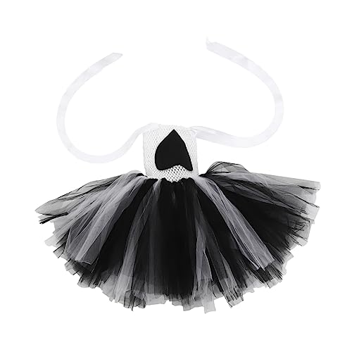 Holibanna 2 Stück Kinder Gestreiftes Tutu Kleid Mädchenkleid Ballett Tüll Tutu Rock Mädchen Tutu Trikot Tanz Tutu Kinder Ballkleider Mädchen Schwarzes Kleid Halloween Requisiten Nylon Mesh von Holibanna