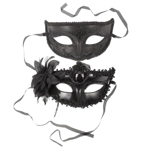 Holibanna Cosplay-Maske 2 Stk Paare Venezianische Maske Der Opernmaske n Cosplay-party-maske Festival-party-maske Karnevalsmasken Kleidung Männer Und Frauen Halloween Plastik von Holibanna