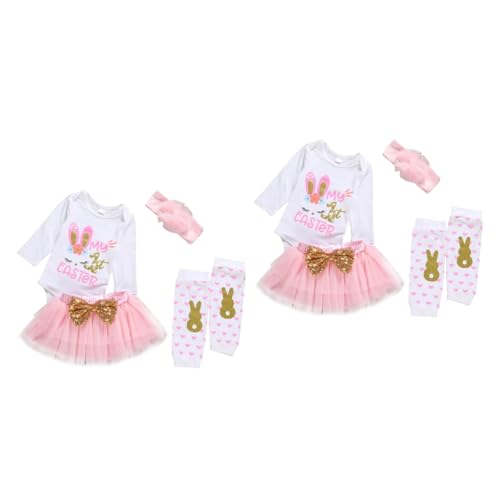 Holibanna 2-Teiliges Set Party-Kostüm-Anzug Osterkostüm Set für Kinder Hochwertiges Kostümset für Kinder Kinder-Outfits Babykleidung mit langen Ärmeln Kinderkleidung Prinzessinenkleid Hase von Holibanna