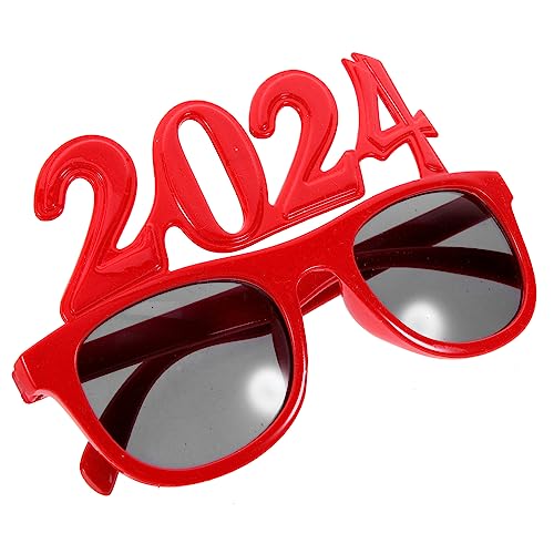 Holibanna 2024 Neujahr Sonnenbrille Neuheit Brille Sonnenbrille in Bulk Lustige Brille Frohes Neues Jahr Brillen Foto Requisiten Herren Sonnenbrille Lustige Brille Miss Pc Performance Requisiten von Holibanna