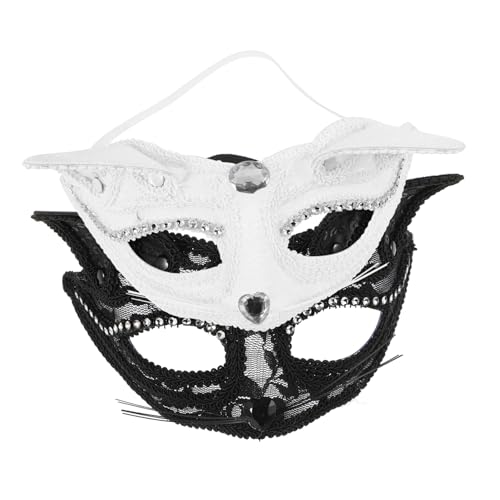 Holibanna 2St Fuchs-Spitzenmaske Cosplay-Maske Maskierte Maske Verkleidungsmaske Lustige Maske Spitzen-Maskerade-Maske Karnevalsmaske Halbgesichts-Fuchsmaske weibliche Maske Plastik von Holibanna