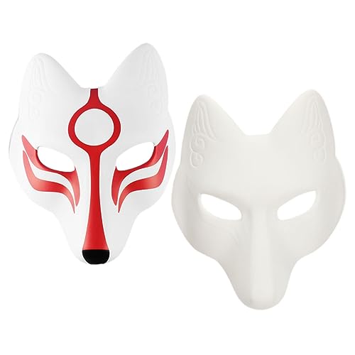 Holibanna 2st Fuchs Maske Kostüm Maske Japanische Tiermaske Tengu-maske Cosplay-maske Venezianische Augenmaske Fuchsmaske Halloween-kostüm Halloweenkostüm Halloween-party-masken Eva von Holibanna