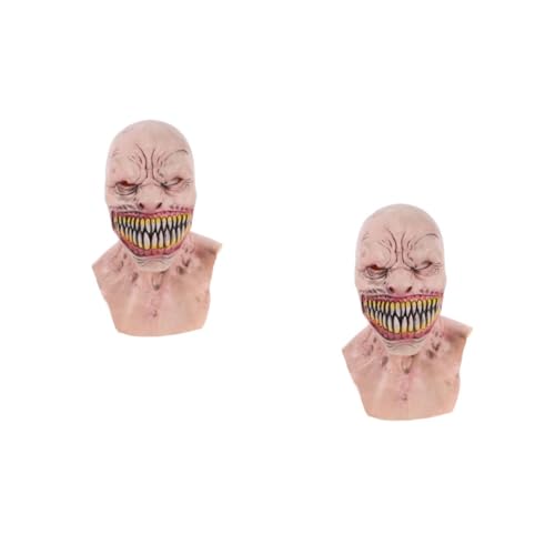 Holibanna 2st Halloween-maske Grusel Clown-maske Halloweenkostüm Beängstigend Realistische Maske Maskerade-maske Für Frauen Gold Trump-maske Zombie-maske Menschliche Maske Khaki Emulsion von Holibanna