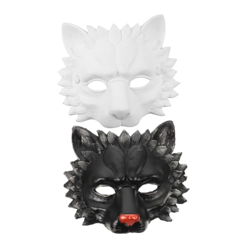 Holibanna 2st Löwenmaske Maskerade Wolfsmaske Maske Aufleuchten Tierische Halbmaske Party-maske Wolf-cosplay-masken Led-maske Halloween-maske Tiermaske Mit Halbem Gesicht Pu-schaum von Holibanna