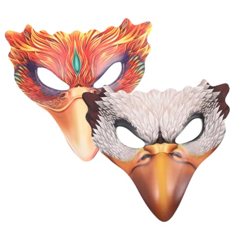 Holibanna 2st Tierische Vogel Exquisite Tiermaske Halbmaske Cartoon-vogelmaske Kostümball-cosplay- Maskerademasken Kreative Halloween-vogelmaske Tiere Pu- von Holibanna