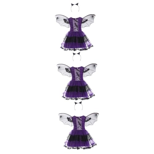 Holibanna 3 Sets Halloween Kleider Für Den Abschlussball Halloween Spinnen Hexenkleid Tierkostüm Cosplay Kleinkind Mädchen Halloween Outfits Cosplay Anzug Halloween von Holibanna