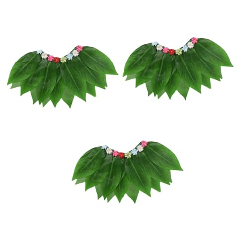 Holibanna 3st Hawaiianischer Blattrock Hawaiianisches Kostüm Für Mädchen Hawaii-hula-rock Grasrock-outfit Hula-tanzrock Grasrock Für Damen Hawaiianischer Hula-rock Requisiten Halloween von Holibanna