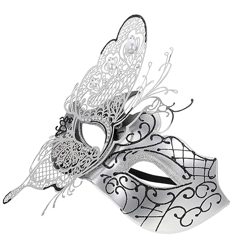 Holibanna 4 Stück Diamant-schmetterlings-maske Kostümparty-requisite Dekorative Masken Venezianische Partei Kostüm Party Masken Dekor Tanzparty-requisite Partydekoration Metall Black von Holibanna