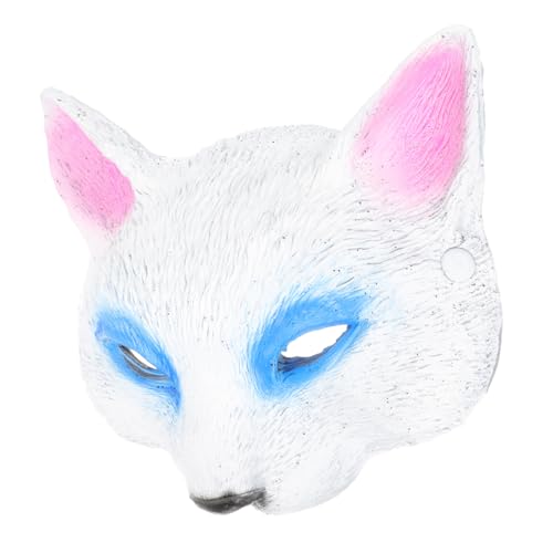 Holibanna 4 Stück Fuchs Maske halloween masken halloweenmaske Erlesene Masken Halloween-Requisiten Abschlussball-Dekor Outfits weihnachtsdeko kreative Kostümparty-Maske Cosplay-Maske Pu Weiß von Holibanna