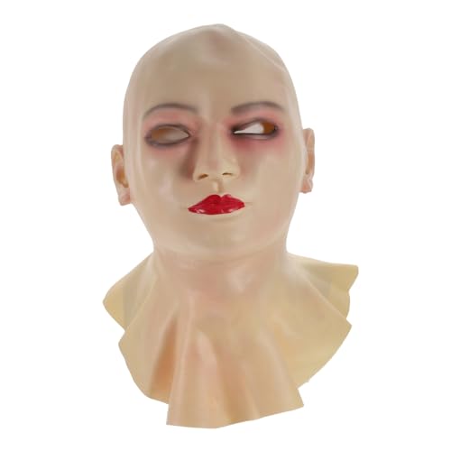 Holibanna 4 Stück Halloween-Masken Horror-Maske ohne Kopfbedeckung Glatze Maske barhäuptiges Kostüm halloween costume halloween kleidung Gesichtsbedeckung anziehen Cosplay-Maske Emulsion von Holibanna