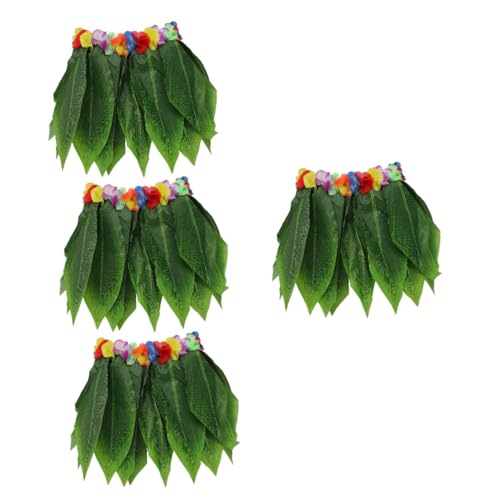 Holibanna 4 Stück Hawaiianische Outfits Perlengirlande Hawaii-hula-rock Rosa Dekor Hawaii-outfits Für Frauen Bananenblattrock Hawaii-blattrock Hawaii-grasrock Grasrock Für Hula-tänzerin Rot von Holibanna