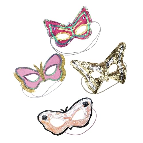 Holibanna 4 Stück Schmetterlingsmaske Accessoires für Mädchen Halloween-Maskerade-Masken Maskerademasken halloweenmaske halloween gesichtsmaske Halloween-Requisite Party-Maske Vlies Colorful von Holibanna