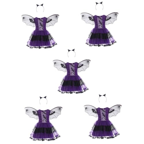 Holibanna 5 Sets Halloween Kleider Cosplay Kostüm Cosplay Zubehör Halloween Cosplay Halloween Kostüm Kleid Halloween Spinnen Kleid Maskerade Ballkleid Cosplay Anzug Stoff von Holibanna