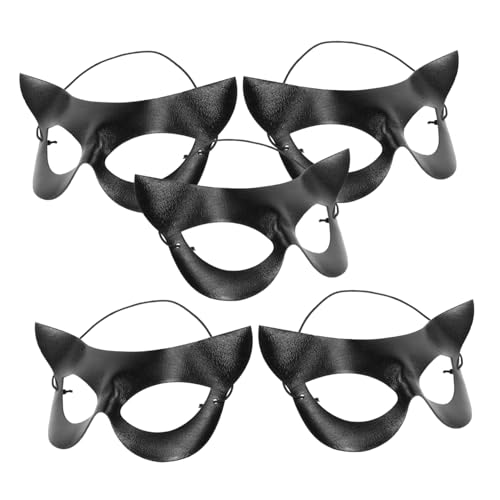 Holibanna 5 Stück Teiliges Schwarzes Halbes Katzenaugen-Masken Damen für Karneval Karneval Fasching Cosplay und Kostümparty Bequem Langlebig und Wiederverwendbar Holibanna 5 Stück Teiliges Schwarzes Halbes Katzenaugen-Masken Damen für Karneval Karneval Fasching Cosplay und Kostümparty Bequem Langlebig und Wiederverwendbar von Holibanna