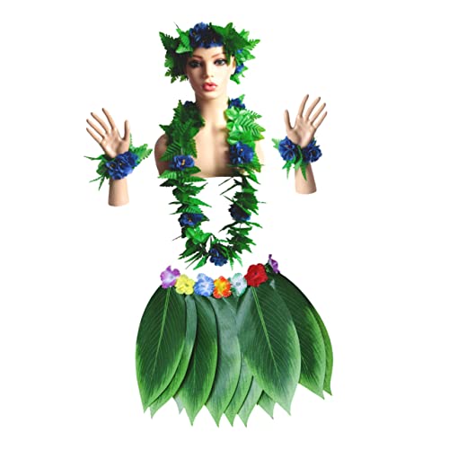 Holibanna 5 Stücke Tropical Rock Aufblasbare Luau Party Outfits Pool Foto Bekleidung Girlande Blatt Rock Hawaii Party Rock Hula Rock Blau von Holibanna