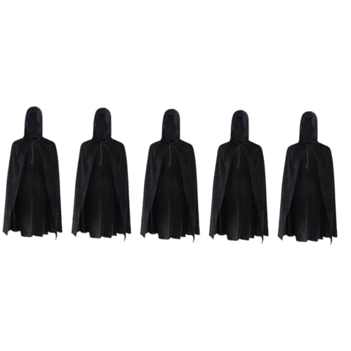 Holibanna 5St Halloween-Umhang Halloween umhang Cloak Halloween Kostümzubehör Costume Kostüme für Erwachsene Kapuzenumhang Kleidung Kapuzenmantel Frauen Langer Umhang Baumwolle von Holibanna