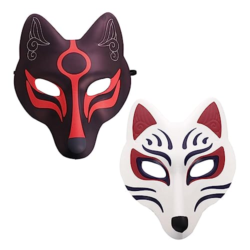 Holibanna 6 Stk Fuchs Maske Halloween-kostümzubehör Lustige Partymaske Venezianische Augenmasken Tier Mit Halbem Gesicht Party-maske Weiße Maske Halloween Halloween-masken Für Erwachsene Eva von Holibanna