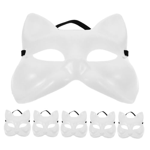 Holibanna 6 Stück Masken Partyzubehör Partyzubehör Weißes Pvc von Holibanna