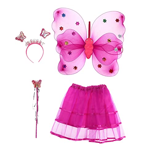 Holibanna 8 Stk Feenkostüm für Mädchen Feen-Tutu-Rock-Kit Tüllrock für Mädchen Mädchen-Outfits Feenkostüme für Mädchen 4-6 Tutu-Kleider für Mädchen costumes for faschingskostüme Rosy von Holibanna