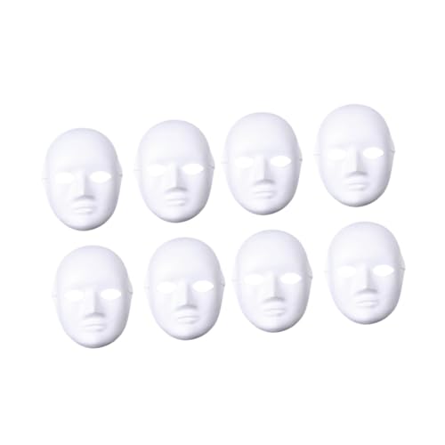 Holibanna 8er Set DIY Blanko Papiermaske Für Umweltfreundliche Graffiti Maske Für Cosplay Karneval Und Maskenbälle Weibliches Gesicht von Holibanna