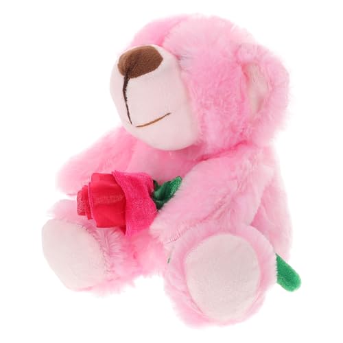 Holibanna Bärenpuppen Mit Rose Zum Valentinstag Weiche Süße Bärenpuppen Für Den Valentinstag Für Sie/Ihre Freundin von Holibanna