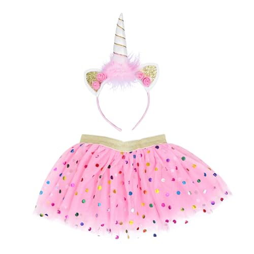 Holibanna Ballettröckchen Kinder-tutu Party Tutu Rock Kinder Tutu-kleid Für Mädchen Einhorn-party- -requisiten Tutu-rock Für Kinder Kinderkleidung Kinderanzug Kinderkostüm Rosa Polyester von Holibanna