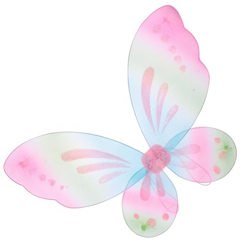 Holibanna Bunte Schmetterlingsflügel Feenflügel Schmetterlingskrone funkelnde, schiere Flügel butterfly costume butterfly wings Flügel für Cosplay Cosplay-Schmetterlingsflügel Nylon von Holibanna