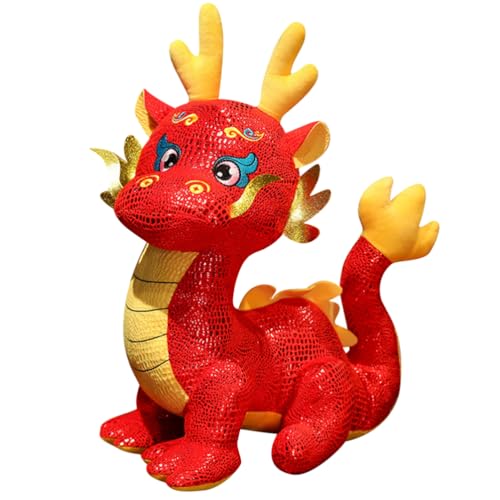 Holibanna Chinesischer Drache Plüschpuppe 2025 Sternzeichen Drache Puppe Plüschtier Stoffdrache Für Mondneujahr Frühlingsfest 30 cm von Holibanna