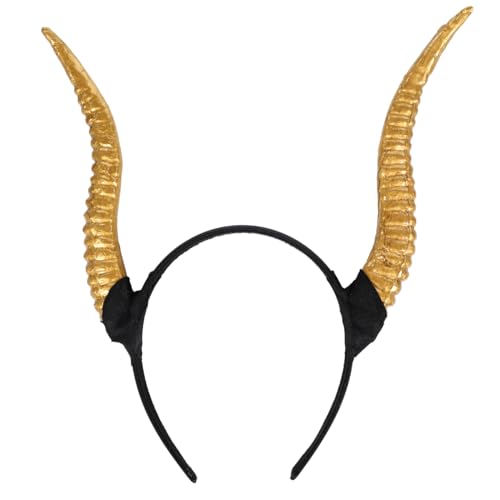 Holibanna Croissant-Stirnband Haarschmuck für Frauen Weihnachtsdekoration Stirnbänder für Damen Gothic horn stirnband weiße Antilopenhörner Halloween-Cosplay-Foto-Requisiten Halloween-Haare von Holibanna