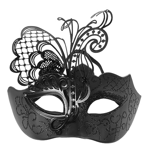 Holibanna Diamant-schmetterlings-maske Frauenmaske Maskerade Auge Cosplay Augenmaske Vintage-masken Venezianische Masken Festival Halloween-augenmaske Abschlussball Partymaske Black Plastik von Holibanna