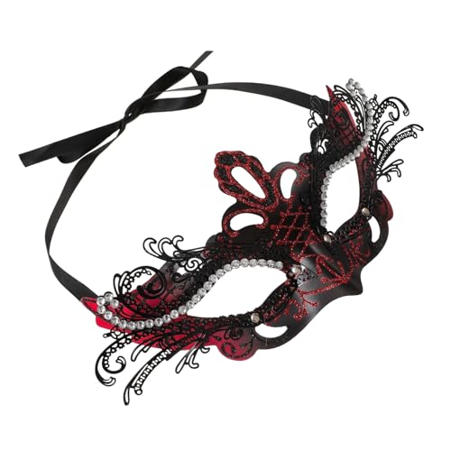 Holibanna Eisen Schmetterlingsmaske für Frauen Dekorative Halloween Maske Leichtes Party Accessoire für Maskenball Fasching Cosplay und Karneval Rote Spitzenverzierung Vielseitig Einsetzbar Holibanna Eisen Schmetterlingsmaske für Frauen Dekorative Halloween Maske Leichtes Party Accessoire für Maskenball Fasching Cosplay und Karneval Rote Spitzenverzierung Vielseitig Einsetzbar von Holibanna