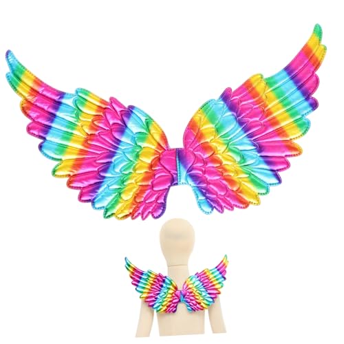 Holibanna Engelsflügel Kostüm Für Mädchen Bunte Elf Angel Wing Prop Für Bühnenaufführungen Halloween Und Karneval Perfekte Verkleidung Für Kostümpartys Und Mottopartys von Holibanna