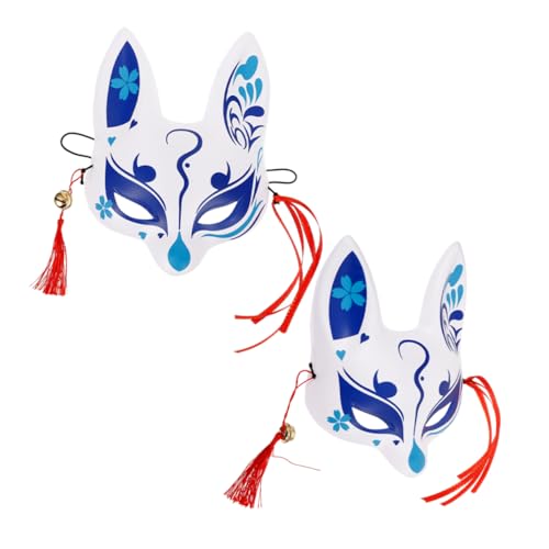 Holibanna Fuchs-dämonenmaske Maske Im Japanischen Stil Fuchsmaske Masken Im Japanischen Stil Katzenmasken Fuchskostüm Maske Therische Masken Fuchs Halbe Gesichtsmaske Wolfsmaske Pvc von Holibanna