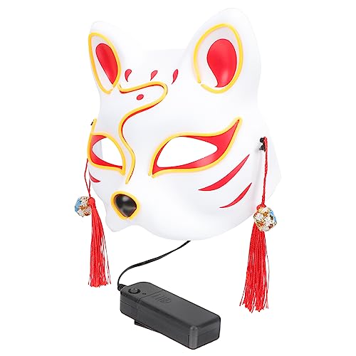 Holibanna Fuchsmaske Halbmasken Cosplay Halloween Kostüm Requisiten Performance Masken LED Drachenmaske Goldmaske Maskerade Bemalte Maskenballmaske Für Frauen Dekorationen von Holibanna